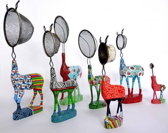 Domesticated Does 1 &bull; Recycled Art
