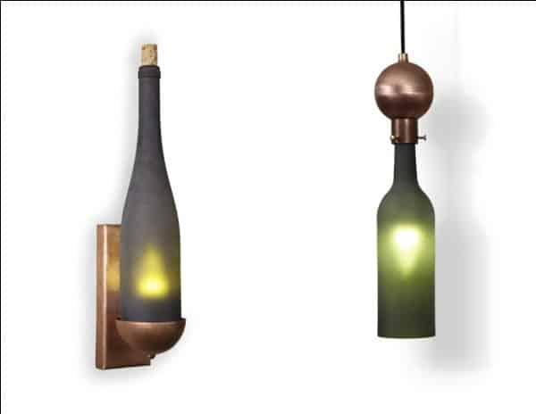 Recycled Wine Bottle Chandelier 2 &bull; Lamps & Lights