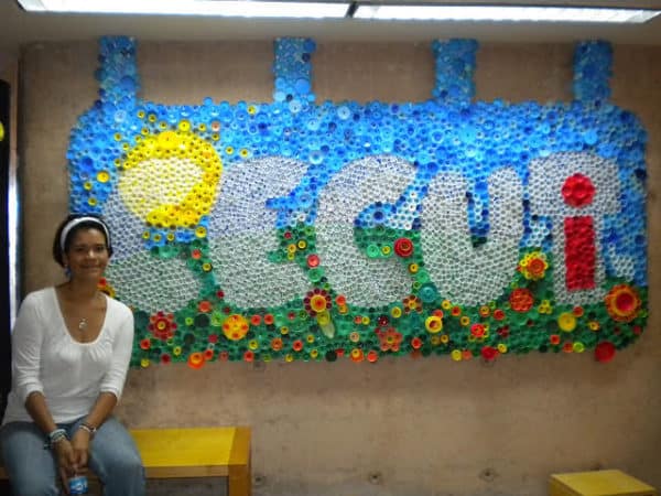 Plastic Bottle Cap Sign 1 • Do-It-Yourself Ideas • Recyclart DSCN8966