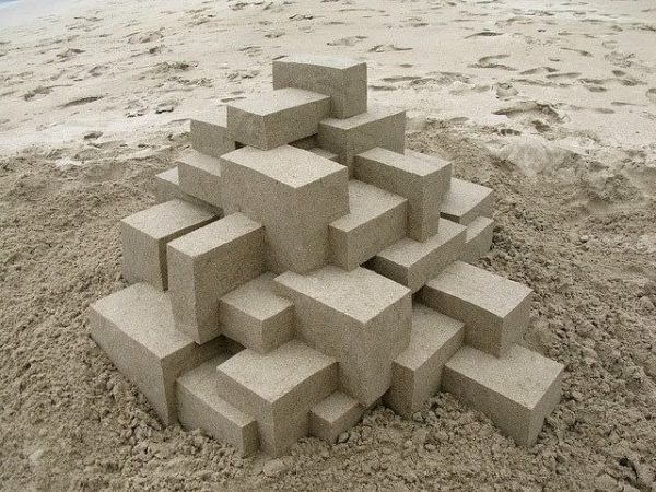 Geometric Sand Castles By Calvin Seibert 2 &bull; Recycled Art
