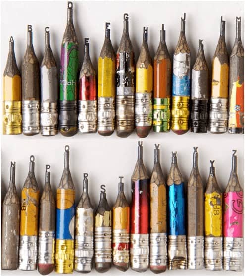 Pencil Miniature Art 1 &bull; Recycled Art