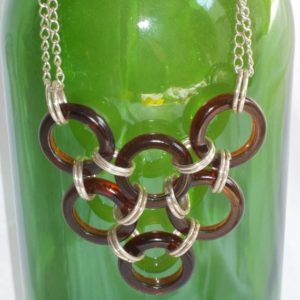 Beer Bottle Ring Necklace 1 &bull; Recycled Glass
