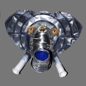 Elephant Mask 7 &bull; Recycled Art