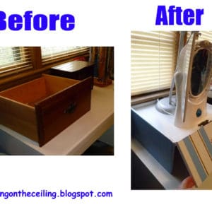 Dresser Drawer Upcycled into Lampstand With Storage 5 &bull; Clothing