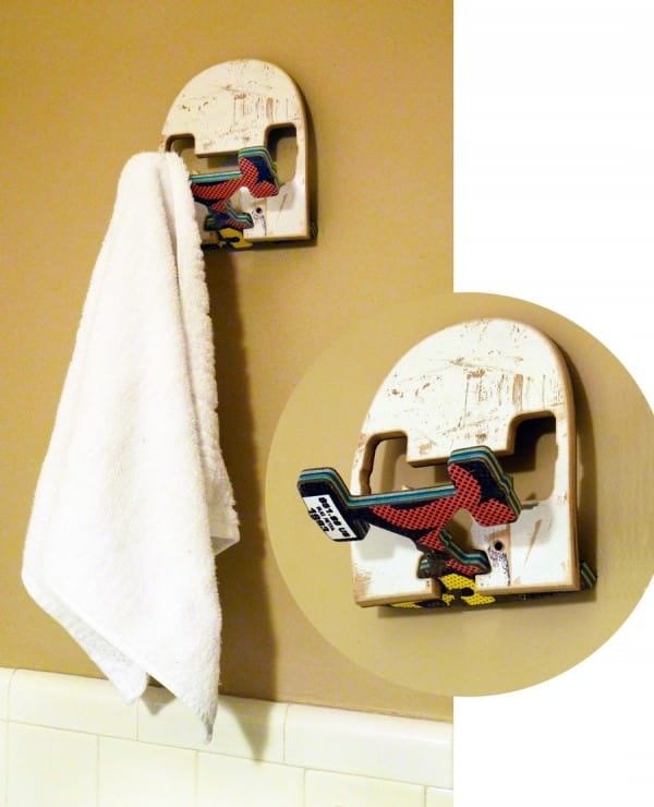 Recycled Skateboards Wall Hook 1 • Accessories • Recyclart design-skatehook