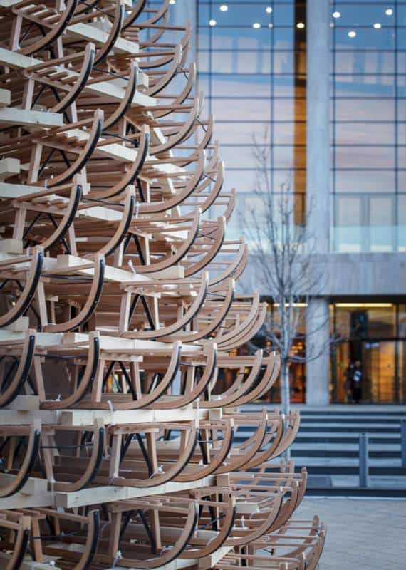 4-hello-woods-christmas-tree-made-out-of-365-sleighs-at-the-palace-of-arts-budapest