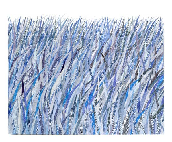 Landscapes Created with Discarded Envelopes 3 • Recycled Art • Recyclart security_grass06-600px