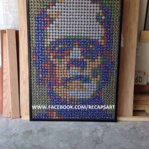 Bottle Cap Portraits 5 &bull; Recycled Art