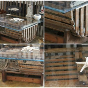 Repurposed Lobster Trap into Coffee Table 1 &bull; Recycled Furniture