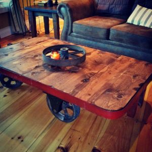 Upcycled Metal Nutting Factory Cart 1 &bull; Do-It-Yourself Ideas