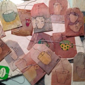 Painted Tea Bags 3 &bull; Recycled Art