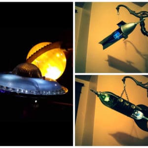 Merlot Meteor & The Saw Blade Saturn 5 &bull; Recycled Glass