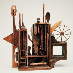 Assemblage Sculpture in Memory of Louise Nevelson 1 &bull; Recycled Art
