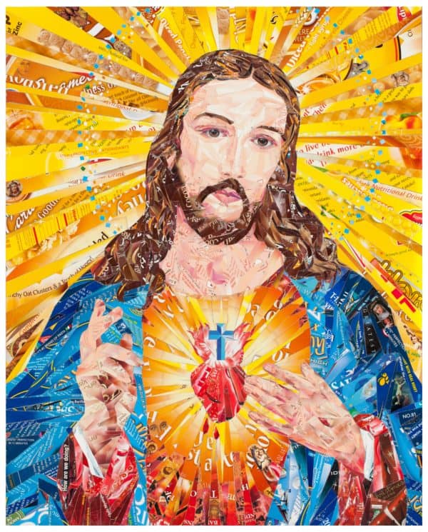 Sacred Heart - Up-cycled 1 • Recycled Art • Recyclart Ballard-Jesus-3