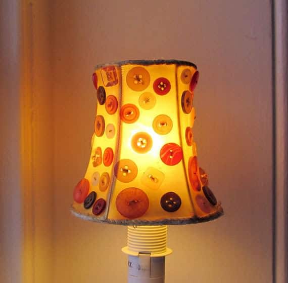 Button Lampshade 1 • Lamps & Lights • Recyclart upcycled_lampshade