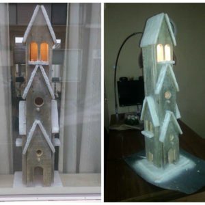 Xmas House Made From Upcycled Pallets 5 &bull; Recycled Vinyl