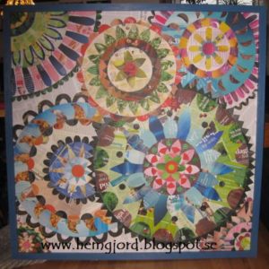 Mandala Wall Decoration 15 &bull; Recycling Paper & Books