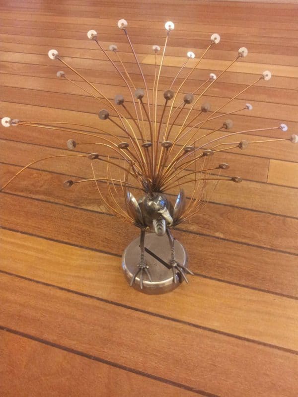 L&eacute;on: The Metal Peacock 3 &bull; Recycled Art