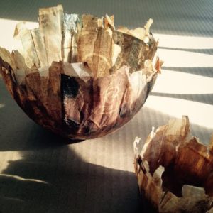 Teabag Papier Mache Bowls 1 &bull; Recycled Art