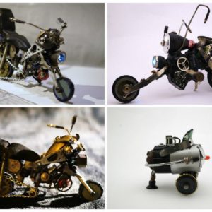 Tiny Glue-gun Bike 5 &bull; Recycled Vinyl