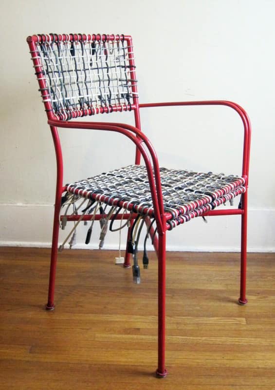 Upcycled Cable Chair 1 • Recycled Electronic Waste • Recyclart hero