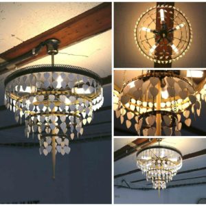 Upcycled Guitar Picks And Drum Stick Into Beautiful Chandelier 1 &bull; Lamps & Lights