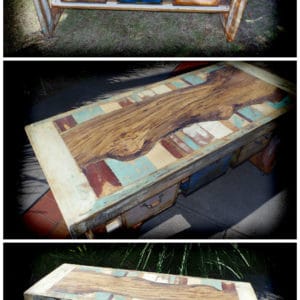 Pallet, Timber, Rusty Boxes, And Paint From The Bin To Make A Great Table 7 &bull; Recycled Furniture