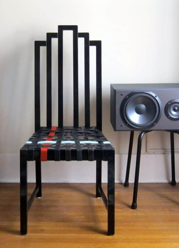 Art Deco Belt Chair 1 • Recycled Furniture • Recyclart 1