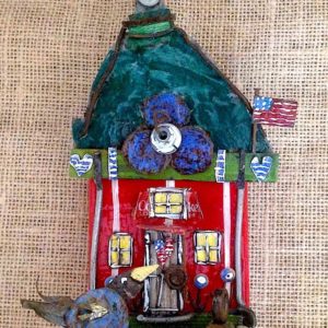 Little Red Chicken Coop 1 &bull; Recycled Art
