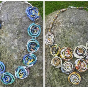 Jewelry Made Out of Recycled Magazines 3 &bull; Recycling Paper & Books