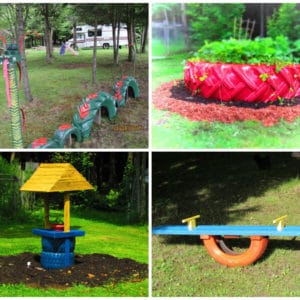 Vieux Pneus Recyclés / Recycled Tires Garden Projects 1 &bull; Garden Ideas