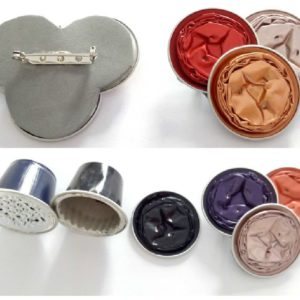 Broches Con Cápsulas De Café / Upcycled Nespresso Caps Into Brooches 3 &bull; Clothing