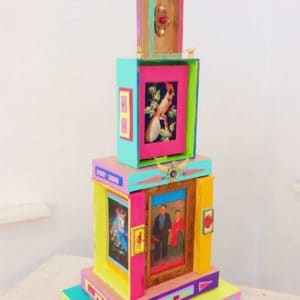 Big Cathedral Art Piece from Cigar Boxes 1 &bull; Recycled Art