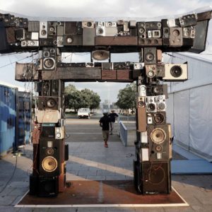 Shrine: A Torii Gate (Where the Spirits Are More Likely to Hear Your Prayers) 7 &bull; Recycled Electronic Waste