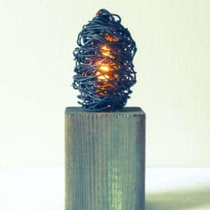 Industrial Wood & Metal Wire Lamp 9 &bull; Lamps & Lights
