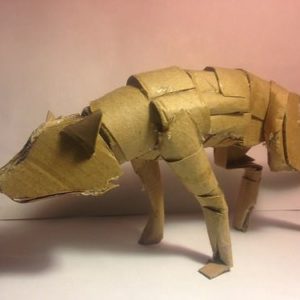 Haunton The Cardboard Wolf 3 &bull; Recycled Cardboard