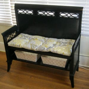 Bench From An Old Headboard 9 &bull; Garden Ideas