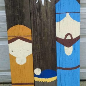 Nativity From Recycled Stair Treads 5 &bull; Recycling Metal