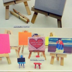 A Mini Easel From Clothespins 1 &bull; Do-It-Yourself Ideas