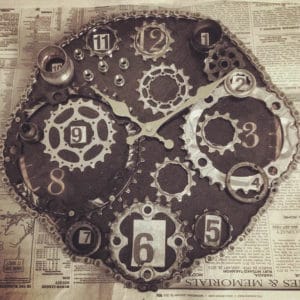 Clock From Upcycled Bike Parts 11 &bull; Upcycled Bicycle Parts