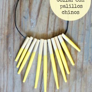 Upcycled Chopstick Into Necklace 1 &bull; Upcycled Jewelry Ideas
