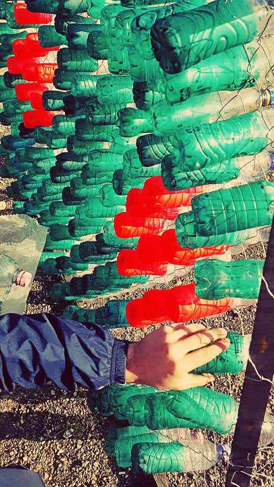 Christmas Tree Made by Citizens from 2200 Recycled Plastic Bottles in Elbasan, Albania 4 • Interactive, Happening & Street Art • Recyclart recyclart.org-christmas-tree-made-by-citizens-from-2200-recycled-plastic-bottles-in-elbasan-albania3