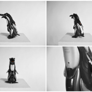 Penguin Made From Old Electronic Devices 3 &bull; Recycled Art