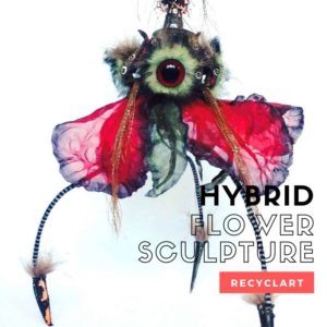 Hybrid Flower Sculpture 13 &bull; Recycled Art
