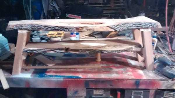 Live Edge Gum Bench 1 • Garden Ideas • Recyclart recyclart.org-live-edge-gum-bench