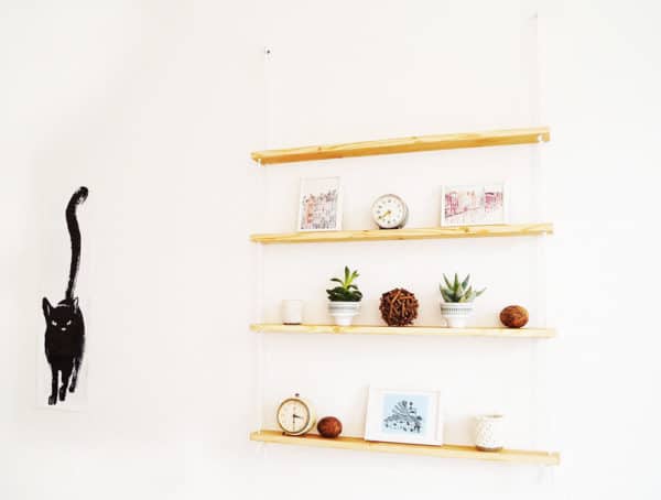 A Hanging Rope Shelf 2 • Wood & Organic • Recyclart recyclart.org-a-hanging-rope-shelf1
