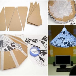 How To Make A Lamp With Cardboard And Paper 1 &bull; Recycled Cardboard