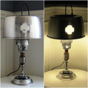 Table Lamp From Upcycled Nilfisk Vacuum Cleaner 1 &bull; Lamps & Lights