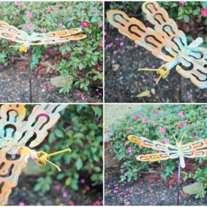 Upcycled Dragonfly Stakes 5 &bull; Garden Ideas