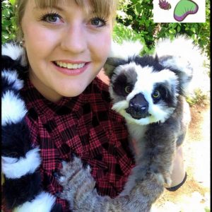 Recycled Clothing Into Poseable Art Doll Ringtailed Lemur 17 &bull; Clothing